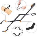 Fire Pit Tongs - Fire Pit Tongs - Fireplace Accessories - Fireplaces - Fire Pit Tool for Outdoor Indoor Camping - Wood Stoves - Fire Pits - Black - Steel - 26 Inch