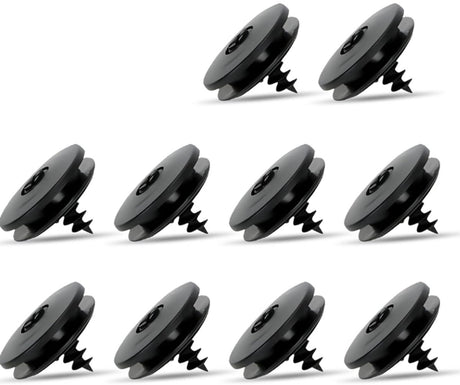 Car Floor Mat Fastening Clips - Pack of 10 - For Attaching Car Anti-Slip Mats - Car Mat Fastening Buckles - Black - Plastic - Universal - 3.55*2 cm - Suitable for Most Car Floor Mats