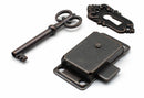 4 Pieces - Furniture Lock - Iron - 53*27 mm - Red Bronze - With Key and Screws - Furniture Locks - Safety Cabinet Lock - Drawer Lock - Lock with Key - For Furniture, Cabinet and Drawer