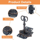 4 Pieces - Furniture Lock - Iron - 53*27 mm - Red Bronze - With Key and Screws - Furniture Locks - Safety Cabinet Lock - Drawer Lock - Lock with Key - For Furniture, Cabinet and Drawer