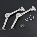 2 pieces - Flap hinge - Kitchen cabinet hinge - Furniture hinge - Overlay hinge - with brake - With screws and Allen key - zinc alloy - nickel plated - max. weight support 10kg