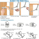 2 pieces - Flap hinge - Kitchen cabinet hinge - Furniture hinge - Overlay hinge - with brake - With screws and Allen key - zinc alloy - nickel plated - max. weight support 10kg