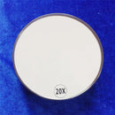 Make-up Mirror - 20x Magnification - With Suction Cup - Magnifying Mirror - Round - Portable Bathroom Shower Mirror - For Detailed Make-up and Skin Care Up Close - 150mm - White
