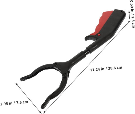 Litter Grabber - Litter Reachers - Pickers - Litter Grabber - Litter Grabber - Litter Grabbers - Litter Picker - Grab Aid - Gripper Extender - Litter Grabber - Black and Red - Plastic and Iron - 30cm - Not Scalable