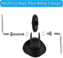 Set of 2 - Suitcase wheels - Replacement wheels for suitcases - Rubber casters - Bearings - Repair kits - 50mm x 18mm - Spare wheels - Suitcase - Casters - Luggage wheels - With screws - Wheels - Caster wheel - Suitcase wheels replacement set