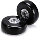 Set of 2 - Suitcase wheels - Replacement wheels for suitcases - Rubber casters - Bearings - Repair kits - 50mm x 18mm - Spare wheels - Suitcase - Casters - Luggage wheels - With screws - Wheels - Caster wheel - Suitcase wheels replacement set