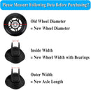 Set of 2 - Suitcase wheels - Replacement wheels for suitcases - Rubber casters - Bearings - Repair kits - 60mm x 18mm - Spare wheels - Suitcase - Casters - Luggage wheels - With screws - Wheels - Caster wheel - Suitcase wheels replacement set