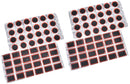 96 pieces - Tire patches - Outdoor bicycle tire tool - Round, rectangular - Ø 28.8 mm, 34 * 24.5 mm - Black - non-adhesive - rubber