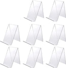 Bookends - 8 Pieces - Plate Holder - Sliding Stand - Phone Holder - Business Card Holder - Book Stand - Durable - Adjustable - Transparent - For Books, Cookbooks, Magazines, Postcards, Artwork - Acrylic - 10*11.5*13cm