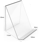 Bookends - 8 Pieces - Plate Holder - Sliding Stand - Phone Holder - Business Card Holder - Book Stand - Durable - Adjustable - Transparent - For Books, Cookbooks, Magazines, Postcards, Artwork - Acrylic - 10*11.5*13cm