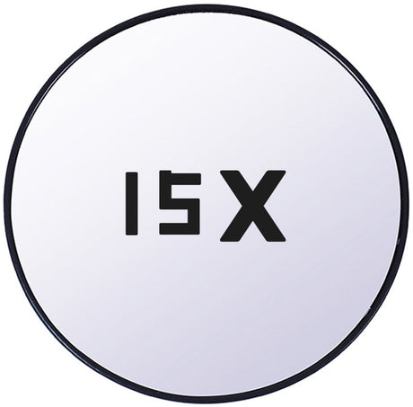 Make-up Mirror - 15x Magnification - With Suction Cup - Magnifying Mirror - Round - Portable Bathroom Shower Mirror - For detailed make-up and skin care up close - 88mm