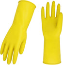 Cleaning gloves - size S - 3 pairs - waterproof rubber gloves - Household gloves - Yellow - Reusable - rubber - dishwashing gloves - Non-slip