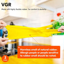 Cleaning gloves - size S - 3 pairs - waterproof rubber gloves - Household gloves - Yellow - Reusable - rubber - dishwashing gloves - Non-slip