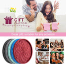 Coasters with Holder - 6 pieces - Coasters for Glasses - Coasters - Silicone - Non-slip - Red - Round - Raised edges to prevent spills - Coasters for hot or cold drinks to protect table tops