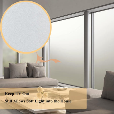 Window film - 45 x 200cm - PVC - translucent matt - Anti-glare - Static - No glue - for bathroom home office