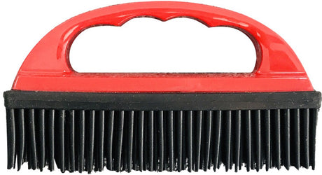 Pet Hair Remover for Fabric - Remove Dog and Cat Hair from Clothing, Furniture, Cushions and Car Interiors - Rubber Hair Remover - Soft Deshedding Brush - Red - For Pets and Furniture