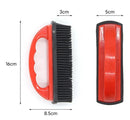 Pet Hair Remover for Fabric - Remove Dog and Cat Hair from Clothing, Furniture, Cushions and Car Interiors - Rubber Hair Remover - Soft Deshedding Brush - Red - For Pets and Furniture
