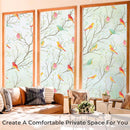 Window film - Glue-free adhesive film for windows and bathrooms - 30cm*1m - PVC - Static - Easy installation - Colorful - Branches and birds