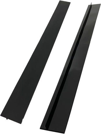 Stove Sealing Strip - 2 Pieces - 63cm - Black - Kitchen Sealing Strip - Gap Fillers in Stoves and Countertops - Sanitary Tape - For Gas Stoves, Hobs and Countertops - Easy to Clean - Heat Resistant - Silicone