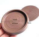 4 Pieces - Non-Slip Furniture Pads - Rubber - Brown - Round - For Floor and Furniture Protection - Suitable for Bed Sofa Stoppers - 75*75*9mm