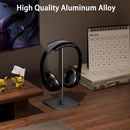 Headphone Holder - Headset Stand - Aluminum - Headphone Hook - Headset Holder - Universal - For Your Desk - 100x100x245mm - Black