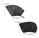 Car Sunshade - 4 Pieces - Suitable for Front and Rear Windows - Polyester - UV Protection - Car Sunshade for Baby & Child - Car Window Sun Protection - Car Sunshade - Car Accessories - Universal - Black