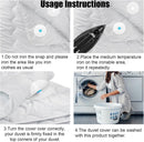 Bedding Snaps - 10 Pairs - Duvet Cover Snaps - Polyester - Plastic - Duvet Clips - Iron-On Duvet Fasteners to Hold Duvet - Duvet Clamps - Bed Sheet Tensioners - 60mm - White