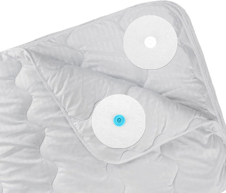 Bedding Snaps - 10 Pairs - Duvet Cover Snaps - Polyester - Plastic - Duvet Clips - Iron-On Duvet Fasteners to Hold Duvet - Duvet Clamps - Bed Sheet Tensioners - 60mm - White