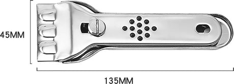Ceramic Plate Scraper - Hob Scraper Scraper With 20 Extra Blades - Paint Scraper - suitable for glass or tiles and against glue or paint residue - glass scraper - stainless steel - cleaning induction hobs - halogen hob - paint cleaner