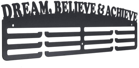 Medal hanger - Medal holder - Medal hanging - Medal holder - Hanging hooks - Medal rack - black - 36*11.5cm - metal - wall decoration