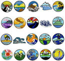 Iron-on patches for clothing - Embroidered emblems for jackets and jeans - 20 pieces