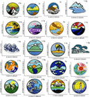 Iron-on patches for clothing - Embroidered emblems for jackets and jeans - 20 pieces