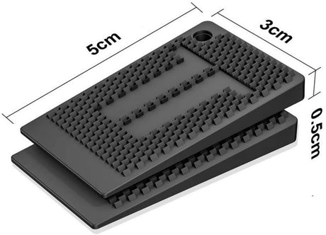 Furniture wedges - 35 pieces - Leveling wedges - Leveling pad Base leg - Furniture coaster - Furniture feet - Wedge set - Leveling wedge - Black - 5*3*0.5 cm - Plastic