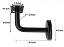 5 pieces - Handrail holder - handrail brackets - wall bracket - handrail support rod - Staircase Handrail Support - 6*8 cm - black - stainless steel - for stairwells, indoors and outdoors - for square/horseshoe-shaped handrails