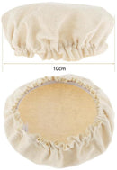 Fermentation Cloth - Pack of 6 - Fabric Covers for Sourdough - Canvas - Fabric Lids - Dust Cover - Sourdough Fermentation Jars - Reusable - Cover for Proving Basket - Basket Covers - Washable - For Bread Baking - 10cm - Beige