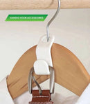 50 Pieces - Coat Hook - Hanger Connector Hooks - Coat Hook - Hanging Hooks - White - Hanger Extension Clips - Plastic - for Outfit Cascading Hanger Hooks - Space-Saving Organizer