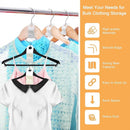 50 Pieces - Coat Hook - Hanger Connector Hooks - Coat Hook - Hanging Hooks - White - Hanger Extension Clips - Plastic - for Outfit Cascading Hanger Hooks - Space-Saving Organizer