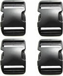 Buckles and closures - 20mm snap buckle - Black plastic - 4 pieces