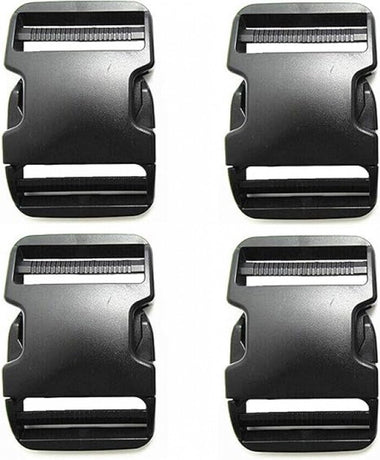 Buckles and closures - 20mm snap buckle - Black plastic - 4 pieces
