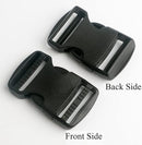 Buckles and closures - 20mm snap buckle - Black plastic - 4 pieces