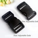 Buckles and closures - 20mm snap buckle - Black plastic - 4 pieces