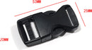 Buckles and closures - 20mm snap buckle - Black plastic - 4 pieces