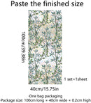 Window film - 40 x 100cm - Sun protection & insulating - Static - Static self-adhesive adhesive film - Decorative film - Stained glass - Green vines - PVC