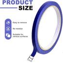Masking Tape - 6 Pieces - 5mm Wide - 20m - Blue - Professional Masking Tape for Straight Paint Edges - Tape for Precision Painting & DIY Projects - Self-Adhesive - Easy to Remove - for Painting, Airbrushing, Art