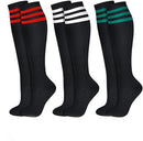 3 pairs - Socks - Striped socks - Tubular socks - Sports socks - Long socks for women - Knee socks - Women's knee socks - Warm - Simple - 3 colors - Polyester - 35*19cm