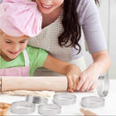 Cake ring - 6 pieces - Ø 8 cm*2 cm*0.8 mm - Stainless steel - Cake tin - Cake mould - Mousse cake mould - For baking muffins, cakes, cookies