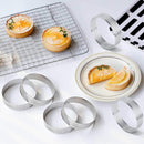 Cake ring - 6 pieces - Ø 8 cm*2 cm*0.8 mm - Stainless steel - Cake tin - Cake mould - Mousse cake mould - For baking muffins, cakes, cookies
