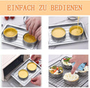 Cake ring - 6 pieces - Ø 8 cm*2 cm*0.8 mm - Stainless steel - Cake tin - Cake mould - Mousse cake mould - For baking muffins, cakes, cookies