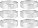 Cake ring - 6 pieces - Ø 8 cm*2 cm*0.8 mm - Stainless steel - Cake tin - Cake mould - Mousse cake mould - For baking muffins, cakes, cookies