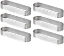 Cake ring - 6 pieces - 0.8mm*13X4.5cm - Stainless steel - Cake tin - Cake tin - Mousse cake tin - Baking tin - For baking muffins, cakes, cookies